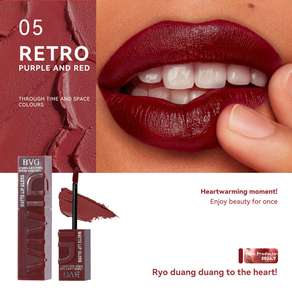 Matte Finish Lip Lacquer Sets Nonstick Cup Non-fading, moisturising Lip Gloss