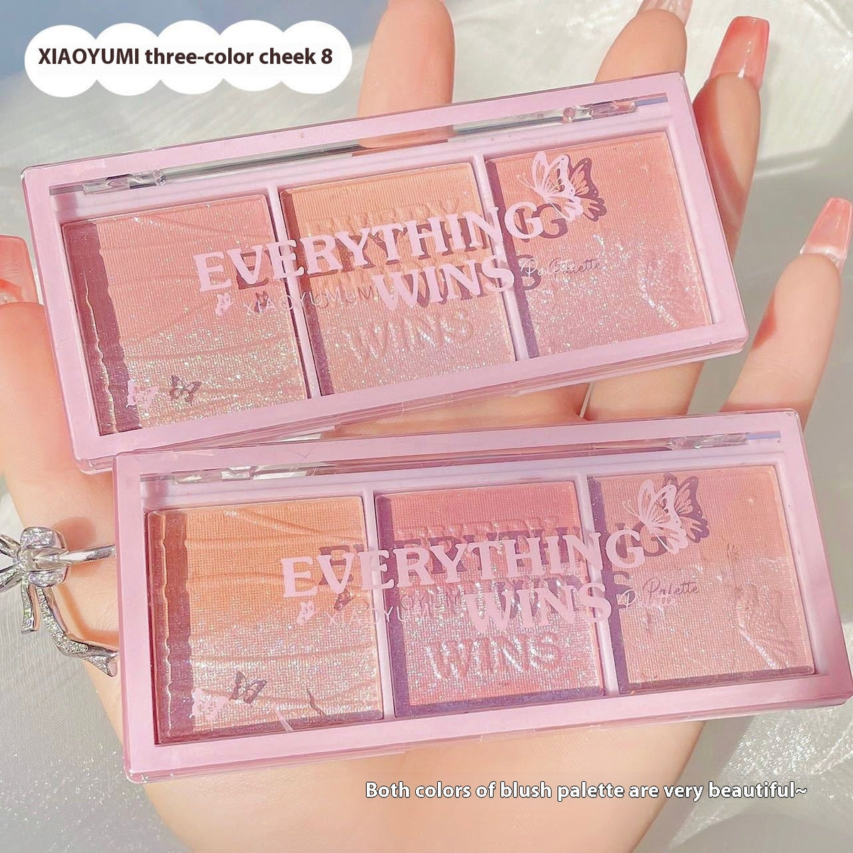 Secret Garden Gradient Three-color Pearlescent Blush Eye Shadow