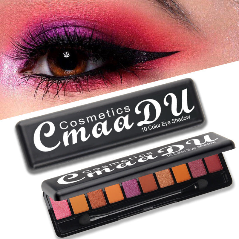 Creative 10 Color Matte Pearlescent Eyeshadow Palette