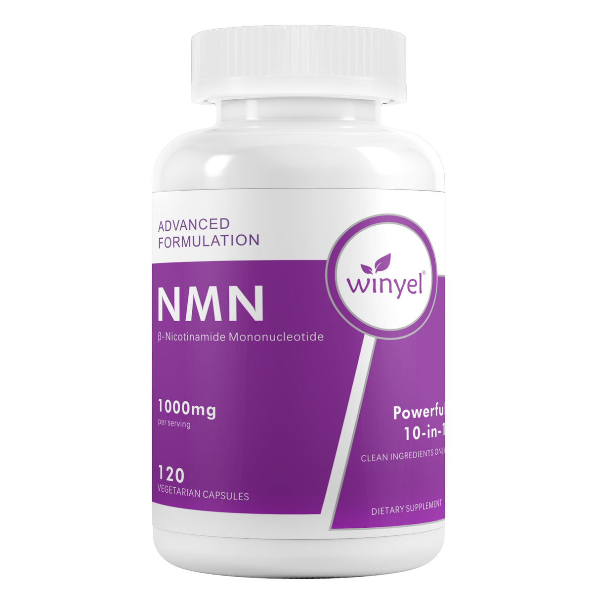 WINYEL Cellular Energy Complex Per Serving, 10-in-1 Formula, Zero Filler, With Vitamin C, Resveratrol, CoQ10, TMG, Quercetin &amp; Glutathione Capsules