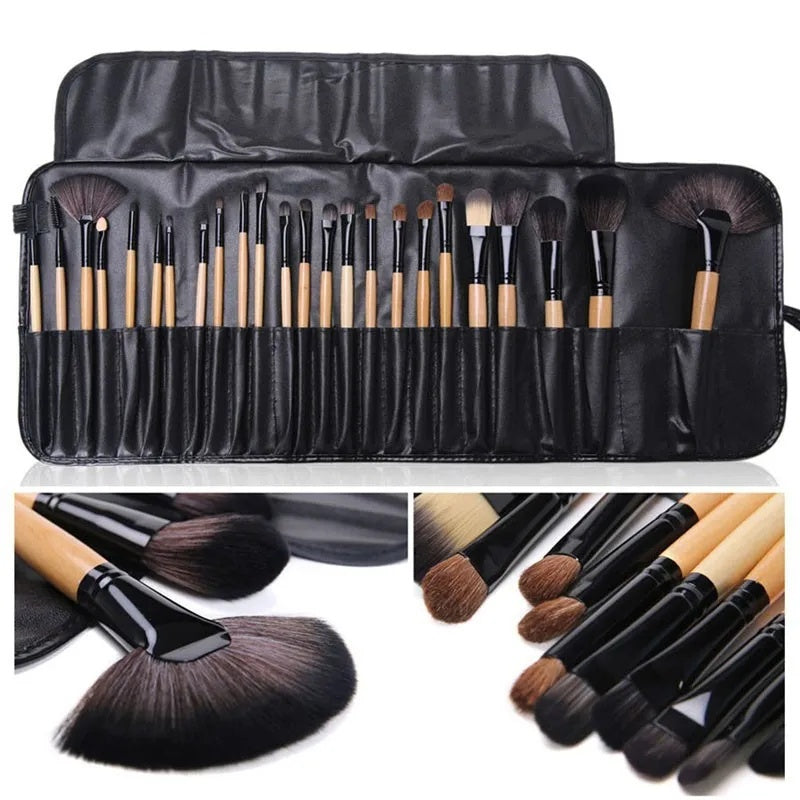 24 Pcs Professional Cosmetics Brushes Set