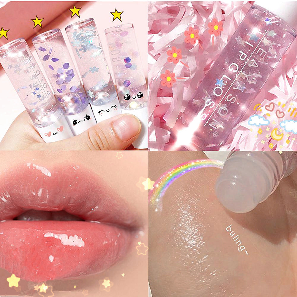 Beads Transparent Pearlescent Nourishing and Moisturizing Lip Gloss