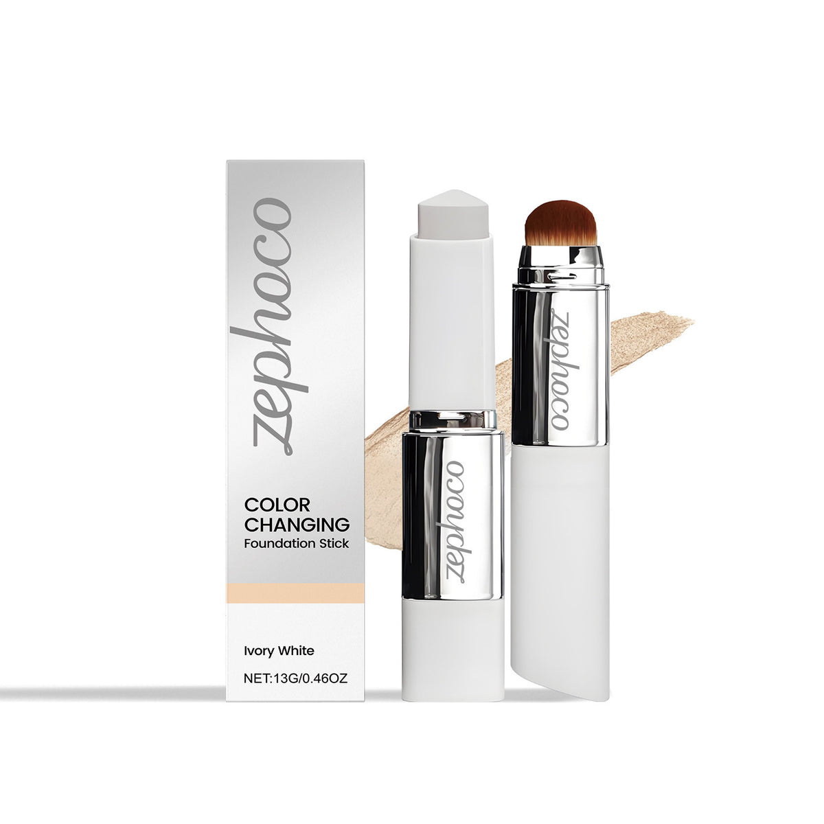 In-stock 2-in-1 Color-changing Foundation Stick With Hydrating Foundation Liquid And Brush